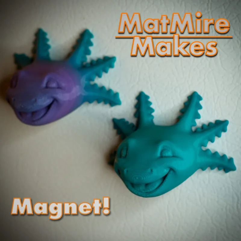 Axolotl Big Smile Fridge Magnet