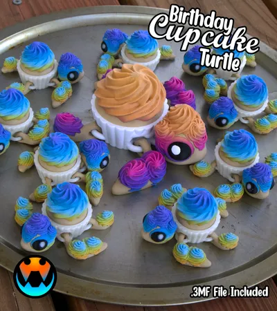 Birthday Cupcake Turtle