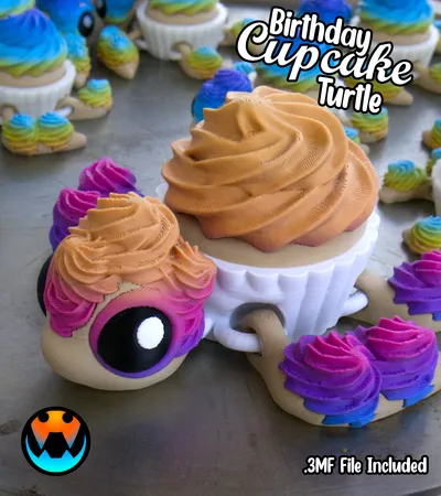 Birthday Cupcake Turtle