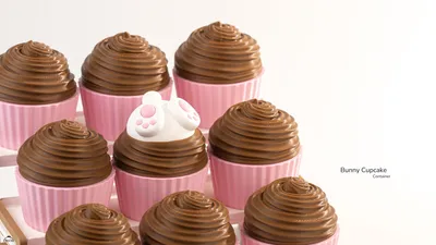Bunny Cupcake Container