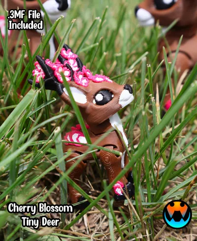 Cherry Blossom Tiny Deer