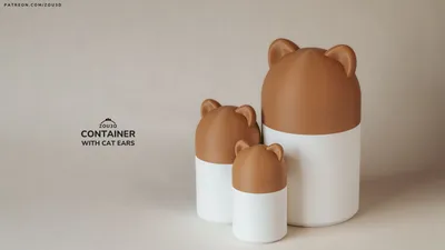 Container With Cat Ears