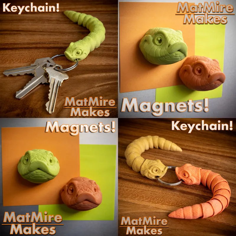 Hognose Snake Keychain & Magnet