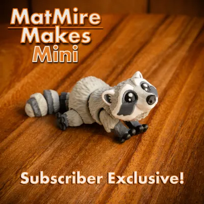 MMMini Raccoon + Santa Hat version