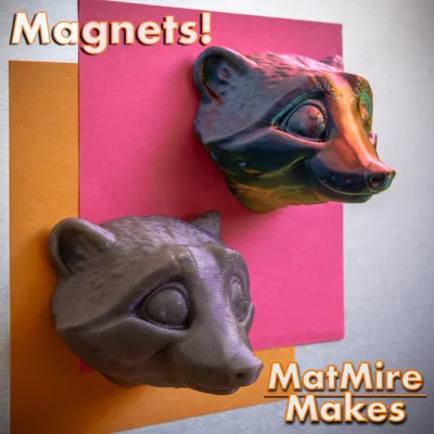 Raccoon Fridge Magnet