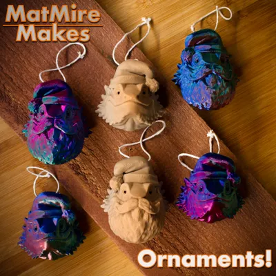 Santa Beardie Magnets & Ornaments