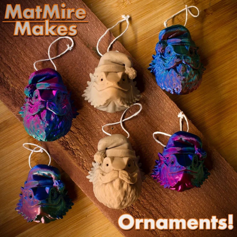 Santa Beardie Magnets & Ornaments