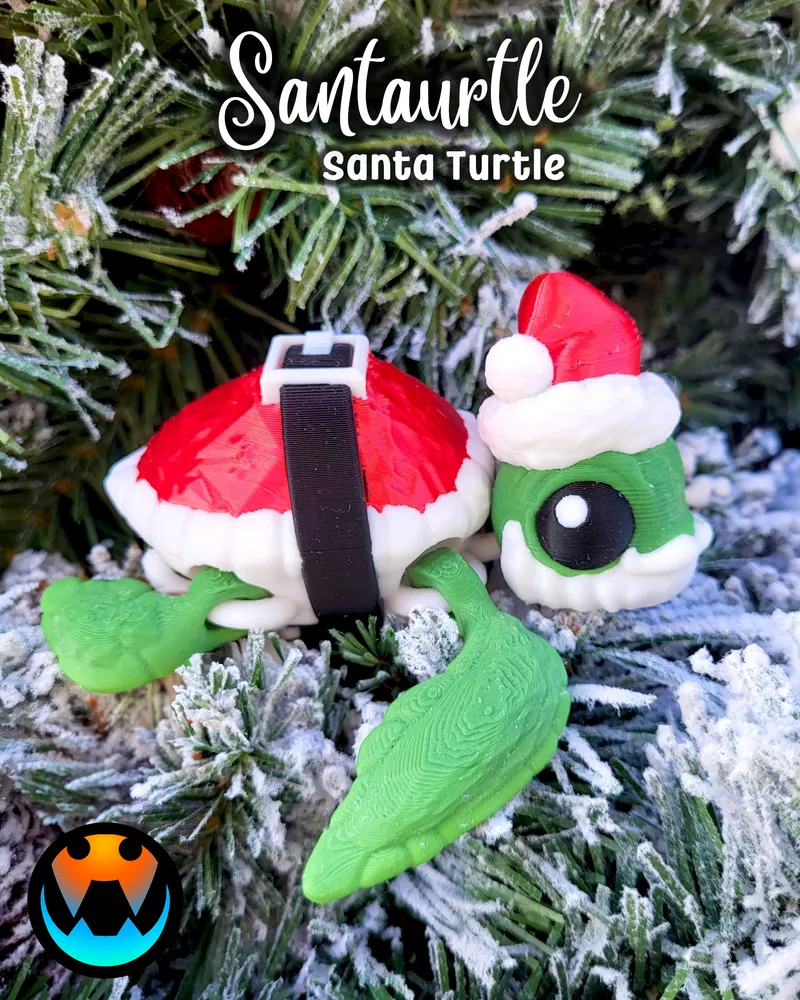 Santaurtle" Santa Turtle