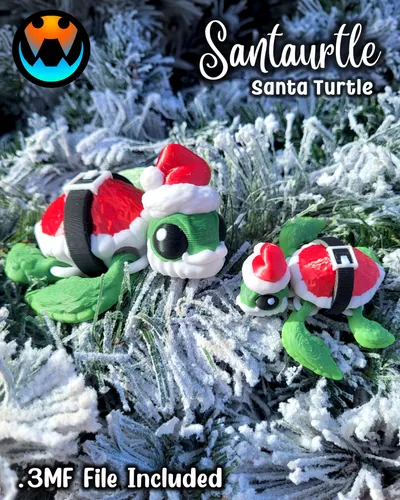 Santaurtle" Santa Turtle
