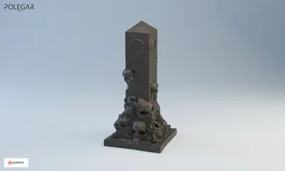 Skull Obelisk Sculpture