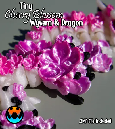 Tiny Cherry Blossom Dragon & Wyvern