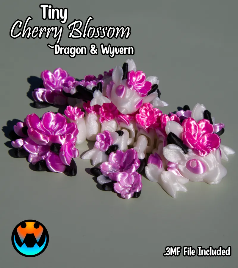 Tiny Cherry Blossom Dragon & Wyvern