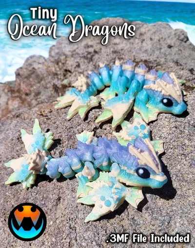 Tiny Ocean Dragon and Wyvern
