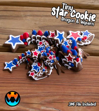 Tiny Star Cookie Dragon and Wyvern