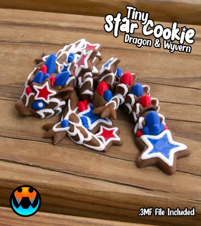 Tiny Star Cookie Dragon and Wyvern