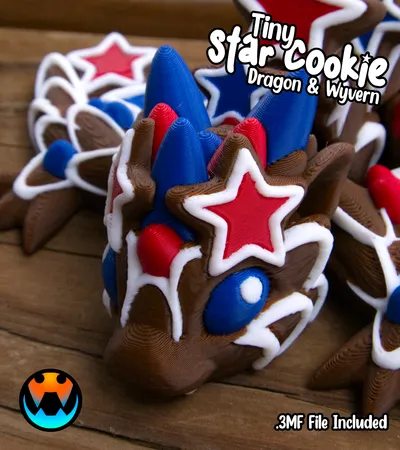 Tiny Star Cookie Dragon and Wyvern
